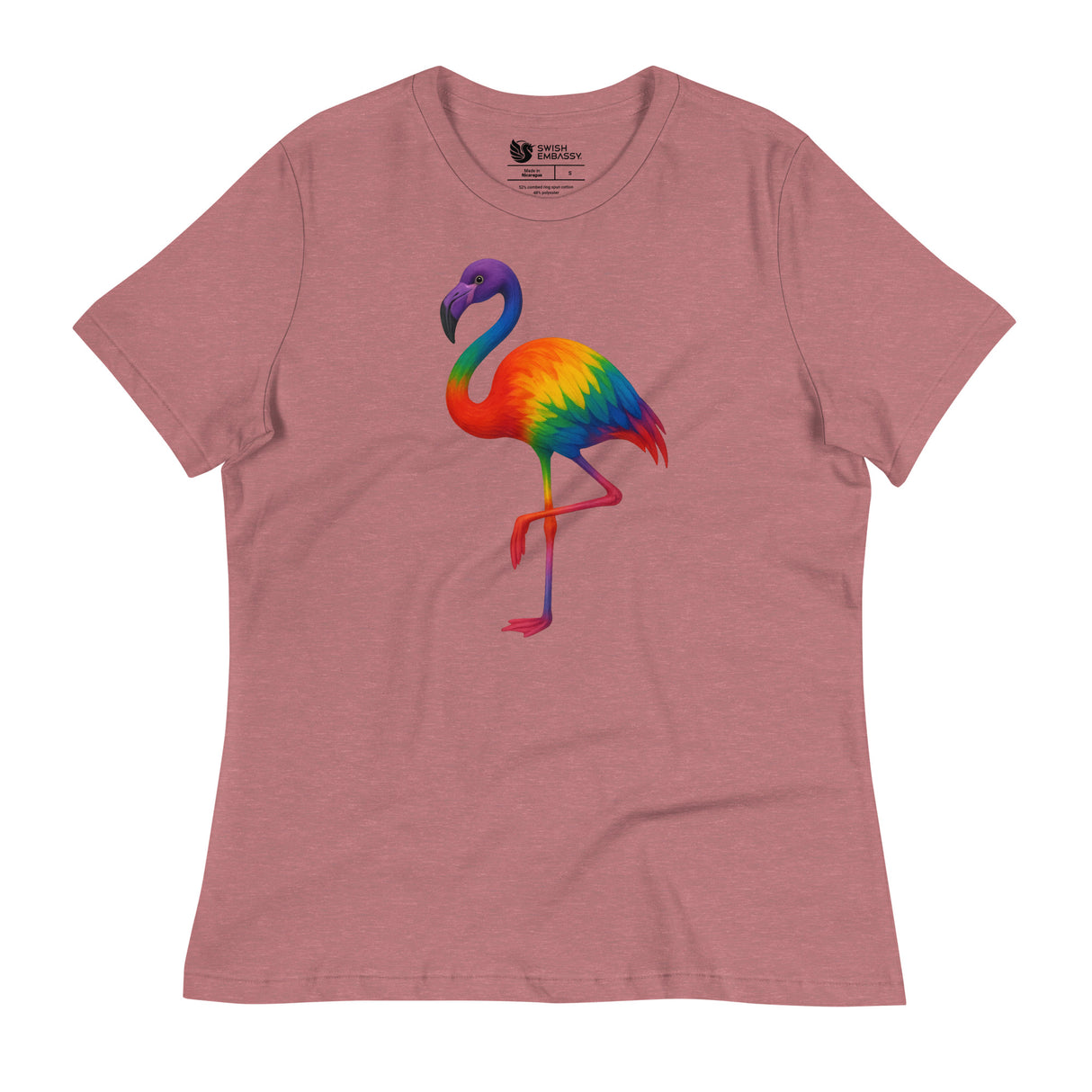 Pride Flamingo (Women's Relaxed T-Shirt)-Women's T-Shirts-Swish Embassy