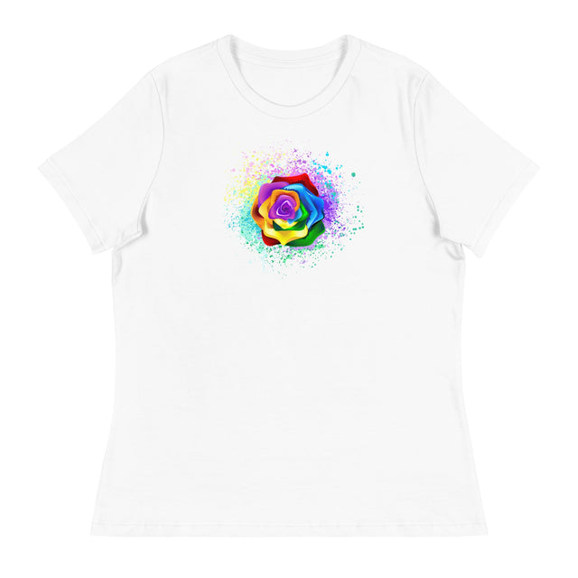 Pride Rose (Women's Relaxed T-Shirt)-Women's T-Shirts-Swish Embassy