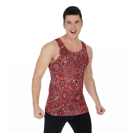 Red Hanky (Allover Tank Top)-Allover Tank Top-Swish Embassy