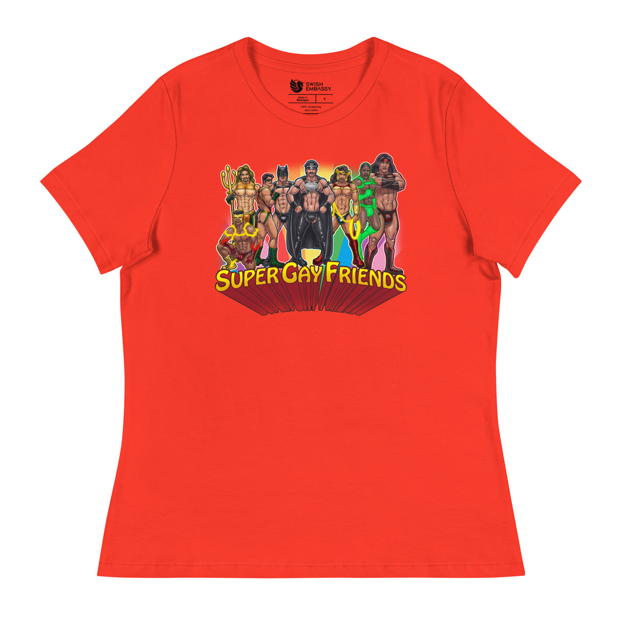 Supergay Friends (Women's Relaxed T-Shirt)-Women's T-Shirts-Swish Embassy
