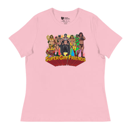 Supergay Friends (Women's Relaxed T-Shirt)-Women's T-Shirts-Swish Embassy