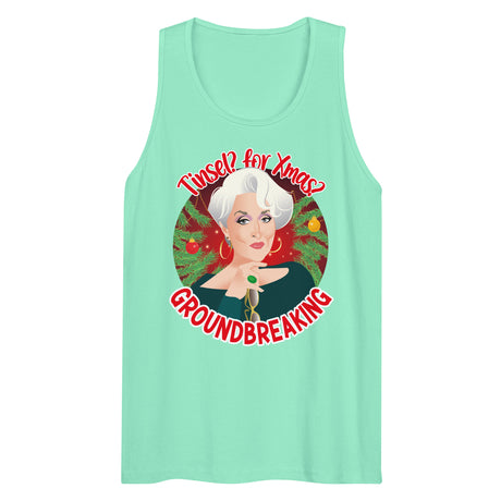 Tinsel for Xmas? Groundbreaking (Tank Top)-Christmas Tank Tops-Swish Embassy