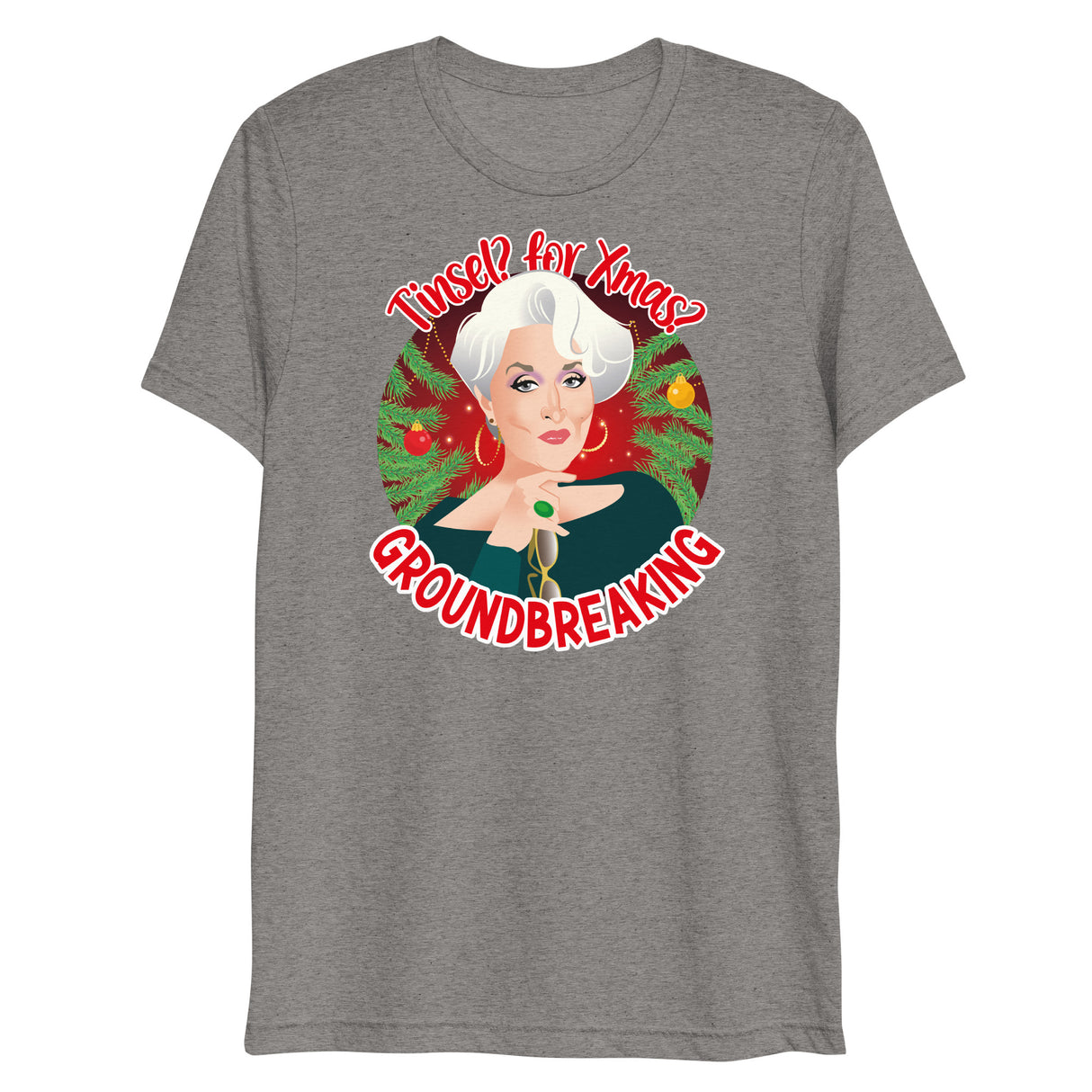 Tinsel for Xmas? Groundbreaking (Triblend)-Christmas Triblends-Swish Embassy