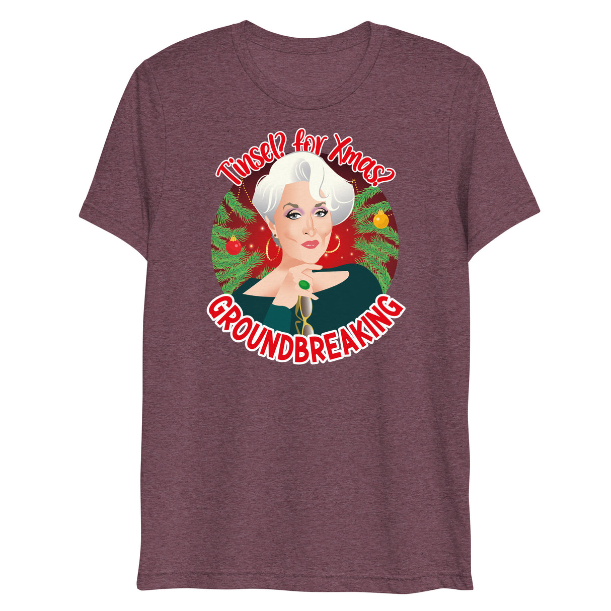 Tinsel for Xmas? Groundbreaking (Triblend)-Christmas Triblends-Swish Embassy
