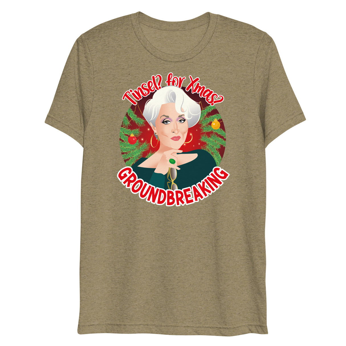 Tinsel for Xmas? Groundbreaking (Triblend)-Christmas Triblends-Swish Embassy