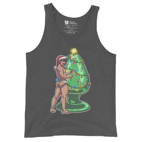 Trim the Rear (Tank Top)-Christmas Tank Tops-Swish Embassy