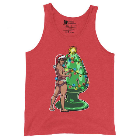 Trim the Rear (Tank Top)-Christmas Tank Tops-Swish Embassy