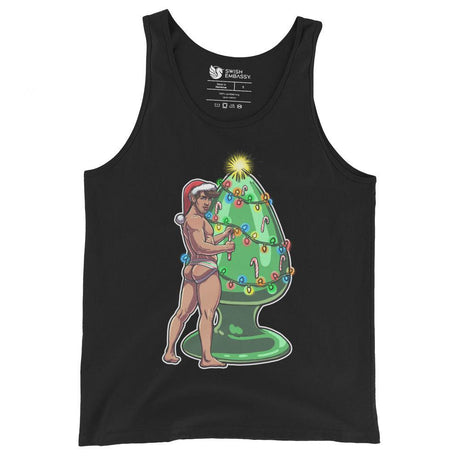 Trim the Rear (Tank Top)-Christmas Tank Tops-Swish Embassy