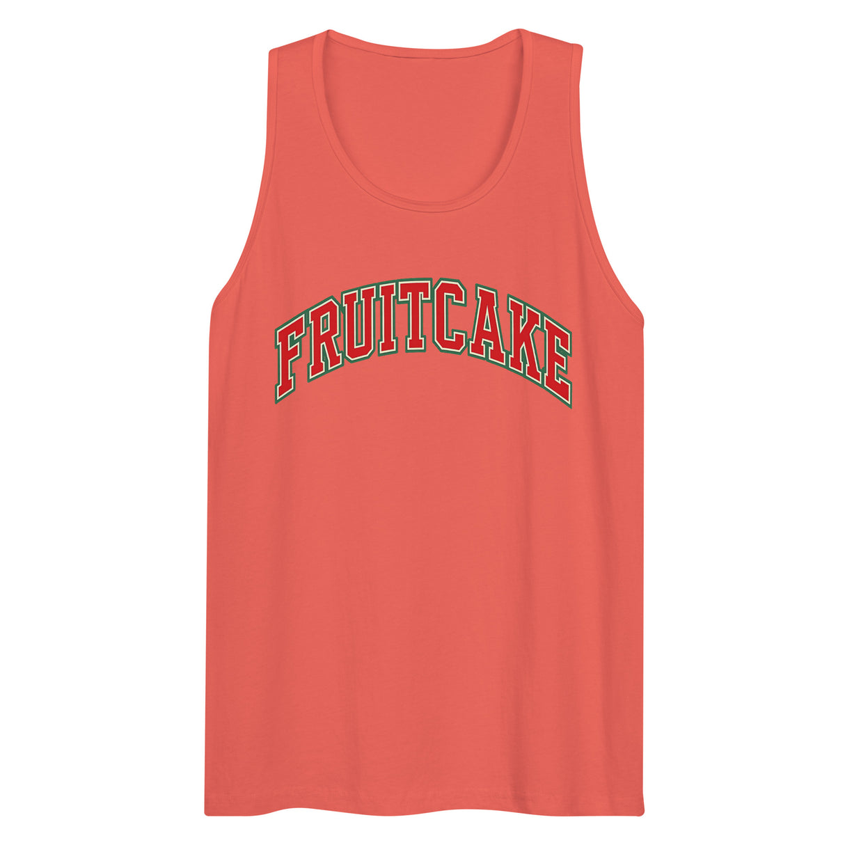 Varsity Fruitcake (Tank top)-Christmas Tank Tops-Swish Embassy