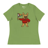 Varsity Pride Puppy (Women's Relaxed T-Shirt)-Women's T-Shirts-Swish Embassy