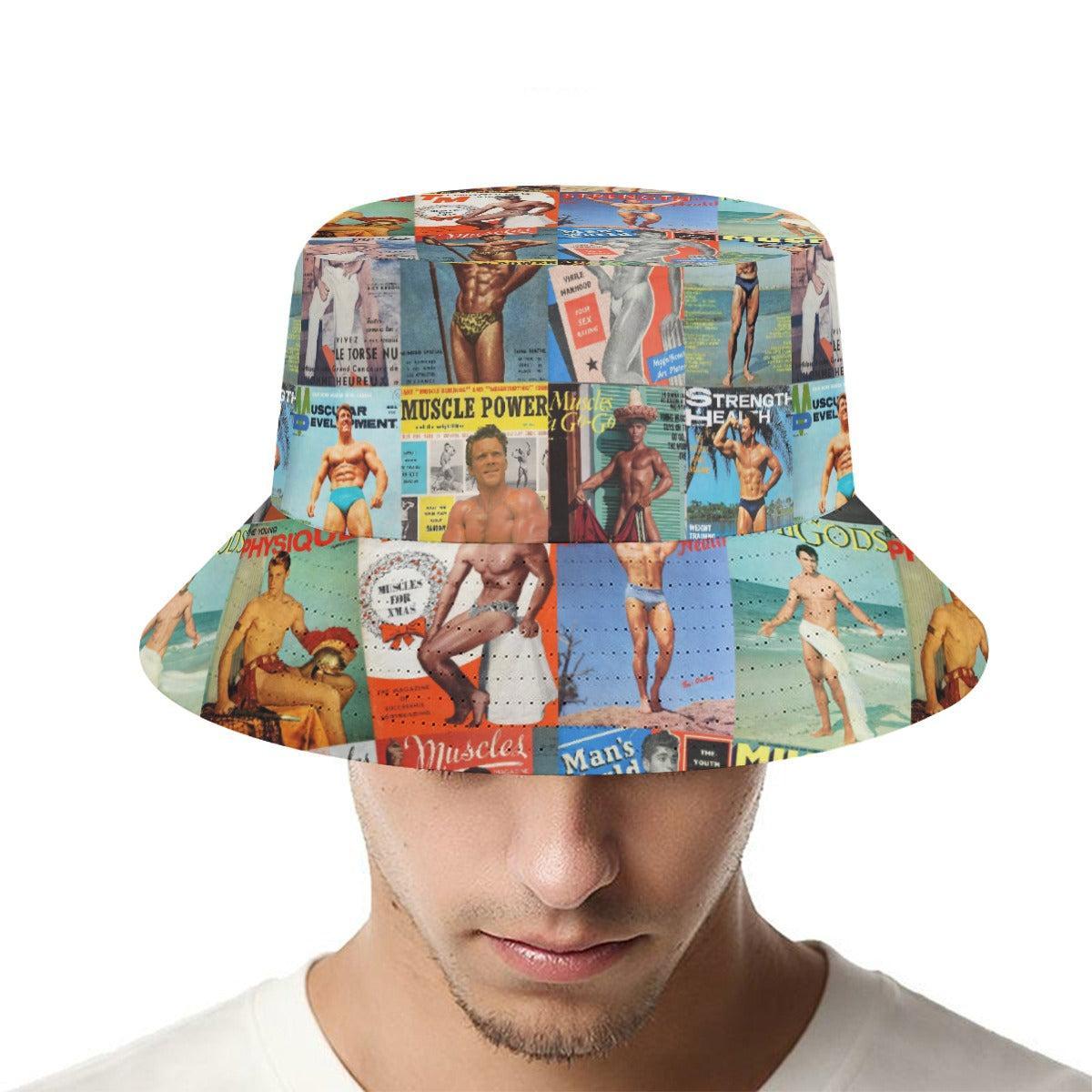 Vintage Beefcake (Allover Bucket Hat)-Allover Bucket Hat-Swish Embassy
