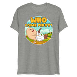 Who Came First (Triblend)-Triblend T-Shirt-Swish Embassy