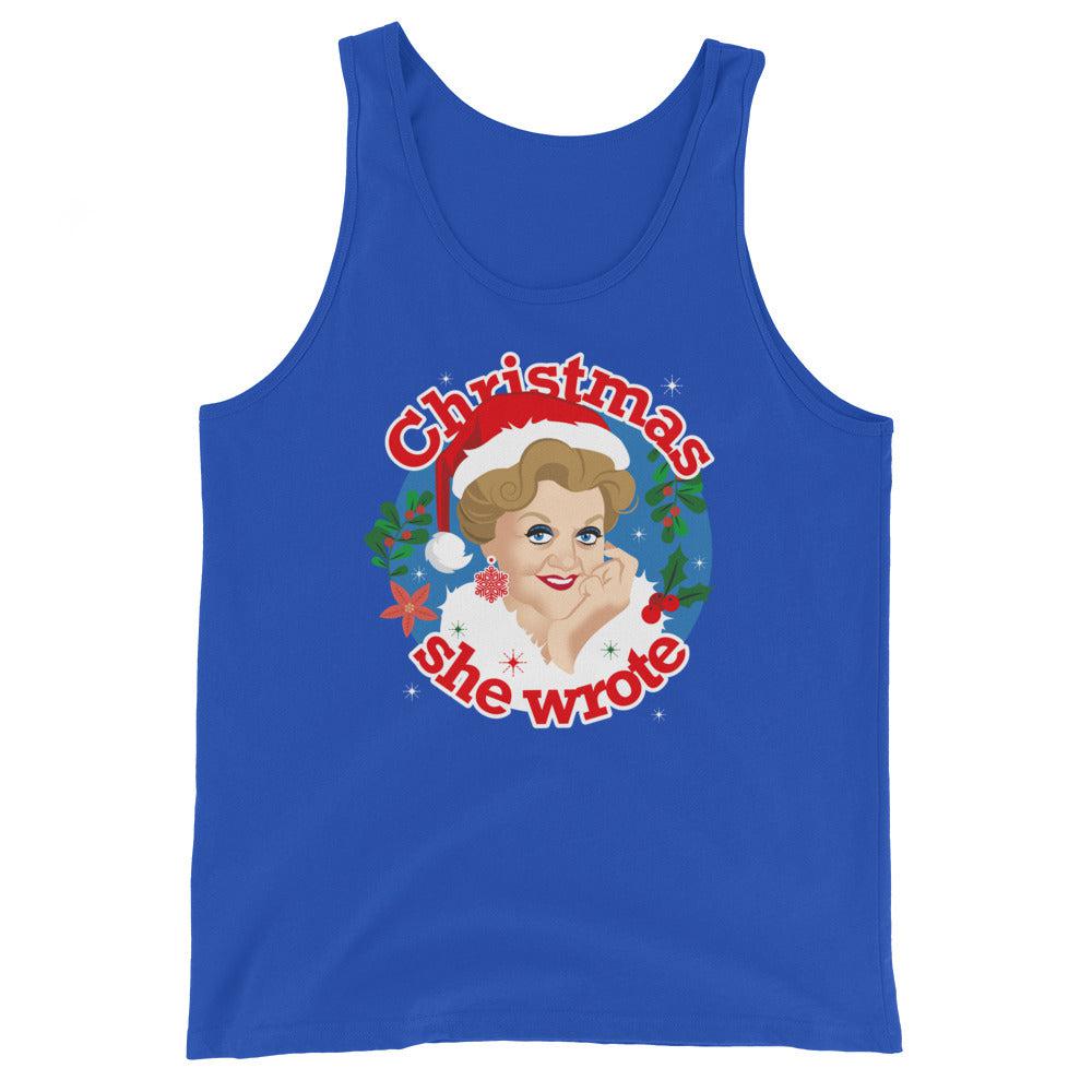 Xmas She Wrote (Tank Top)-Christmas Tank Tops-Swish Embassy
