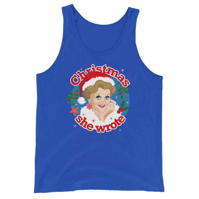 Xmas She Wrote (Tank Top)-Christmas Tank Tops-Swish Embassy