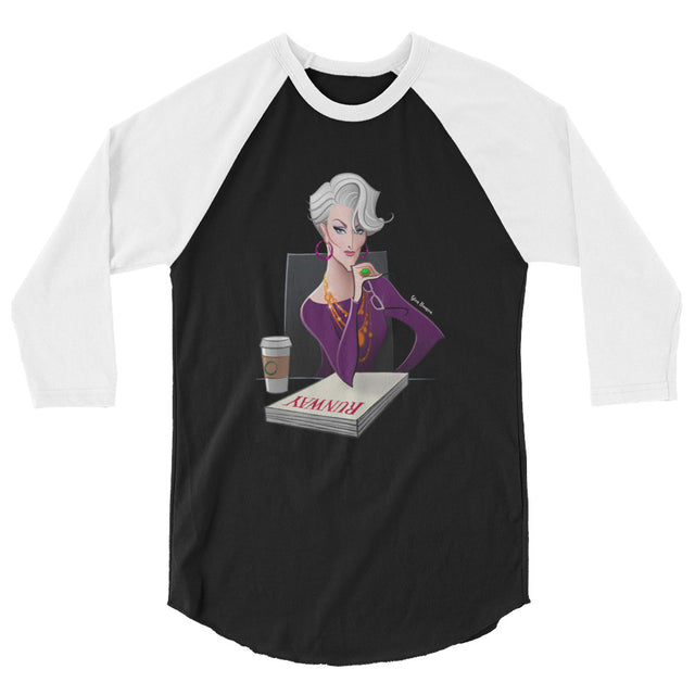 Dragon Lady (Raglan) - Black/White