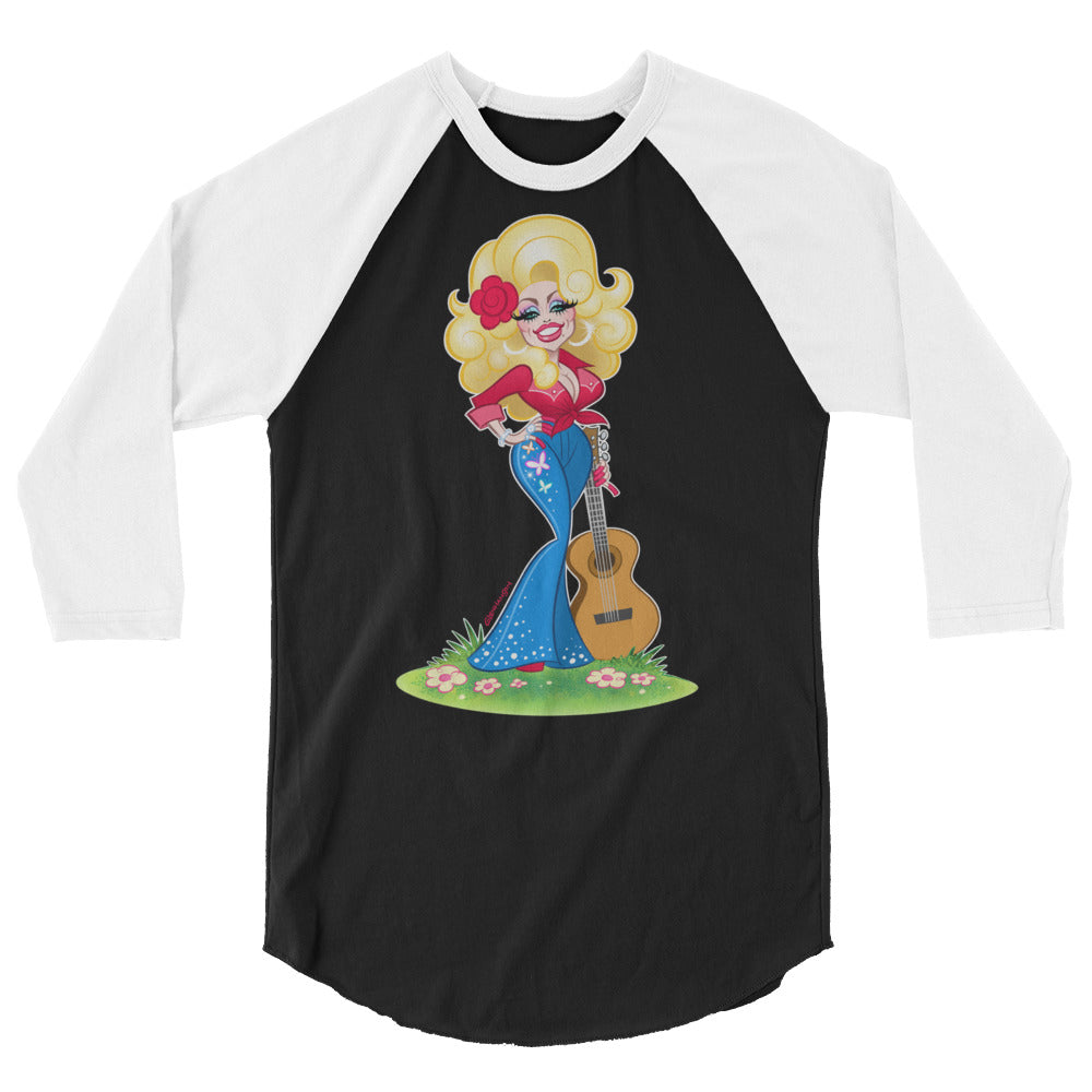 Smoky Mountain Glam (Raglan) - Black/White