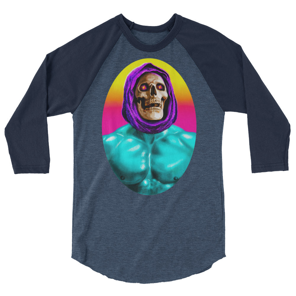 By the Power of Glitter (Raglan) - Heather Denim/Navy