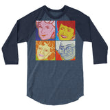 Pop Art Girls (Raglan) - Heather Denim/Navy