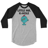 Little Mr. K-Hole (Raglan) - Heather Grey/Black
