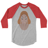 Divine (Raglan) - Heather Grey/Heather Red
