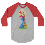 Smoky Mountain Glam (Raglan) - Heather Grey/Heather Red