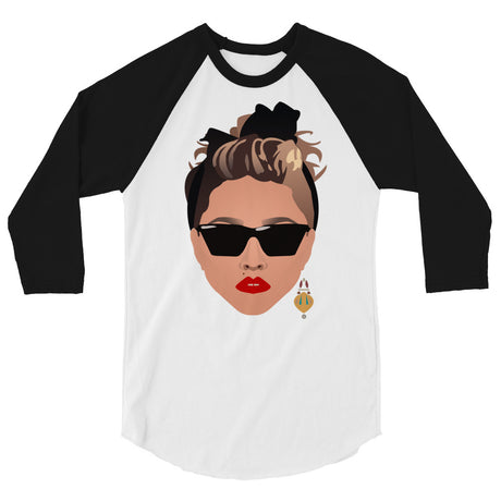 80s Glamour (Raglan) - White/Black