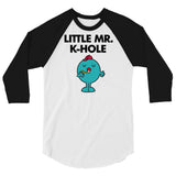 Little Mr. K-Hole (Raglan) - White/Black