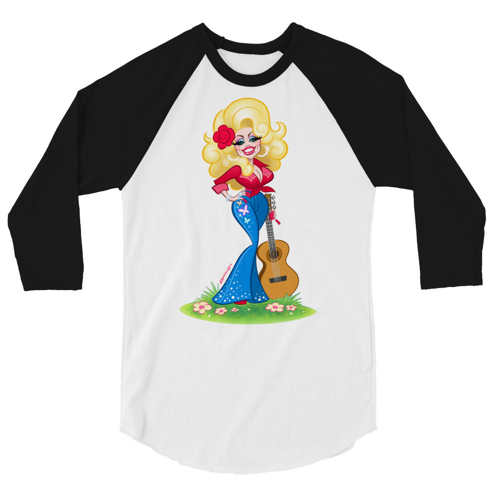 Smoky Mountain Glam (Raglan) - White/Black