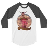 Taurus (Raglan) - White/Heather Charcoal