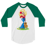 Smoky Mountain Glam (Raglan) - White/Kelly