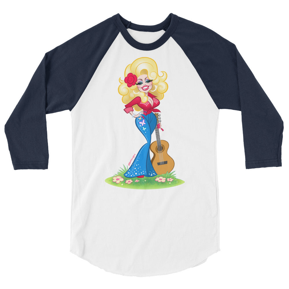 Smoky Mountain Glam (Raglan) - White/Navy
