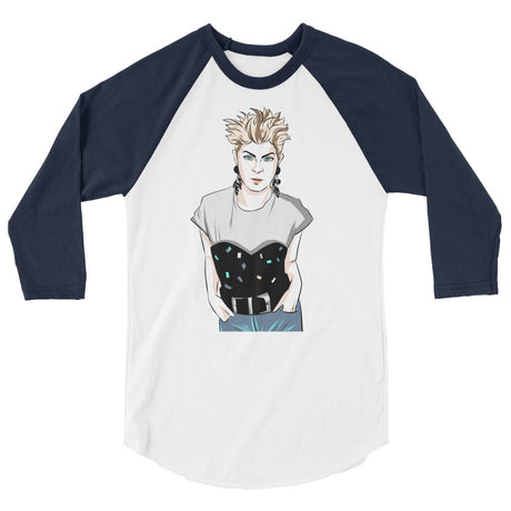 Robyn (Raglan) - White/Navy