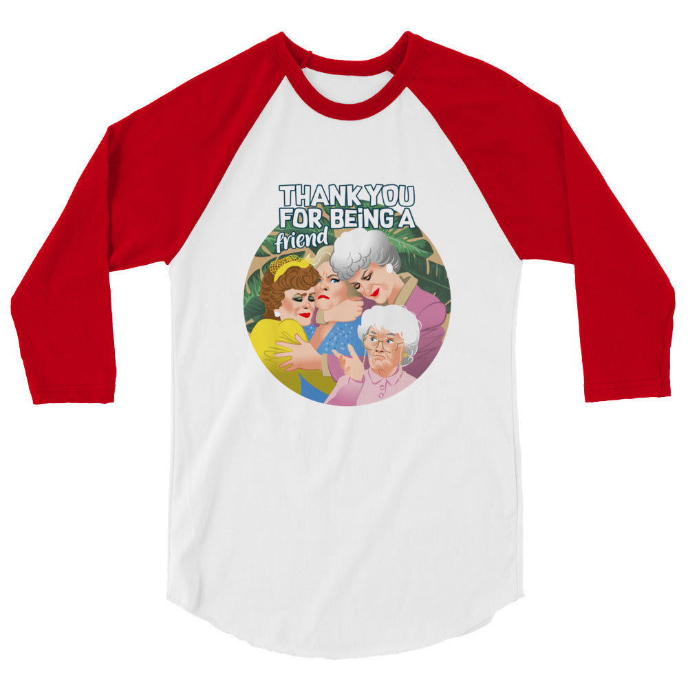 Thank You for Being a Friend (Raglan) - White/Red