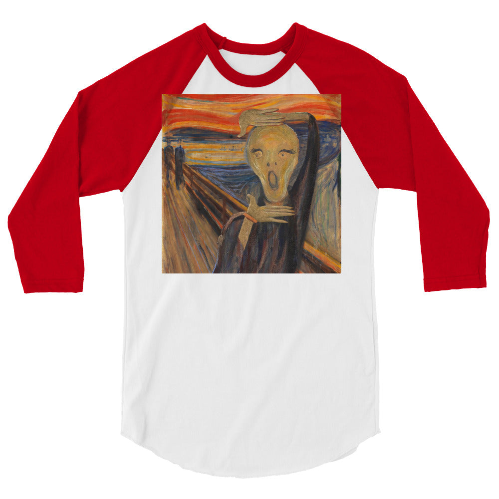 Strike a Scream (Raglan) - White/Red