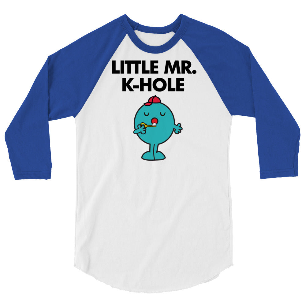Little Mr. K-Hole (Raglan) - White/Royal