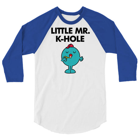 Little Mr. K-Hole (Raglan) - White/Royal