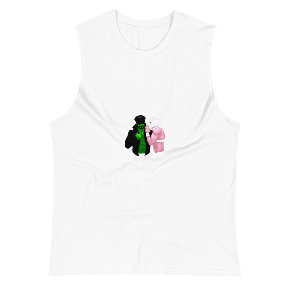 Elpha Pup (Muscle Shirt) - White