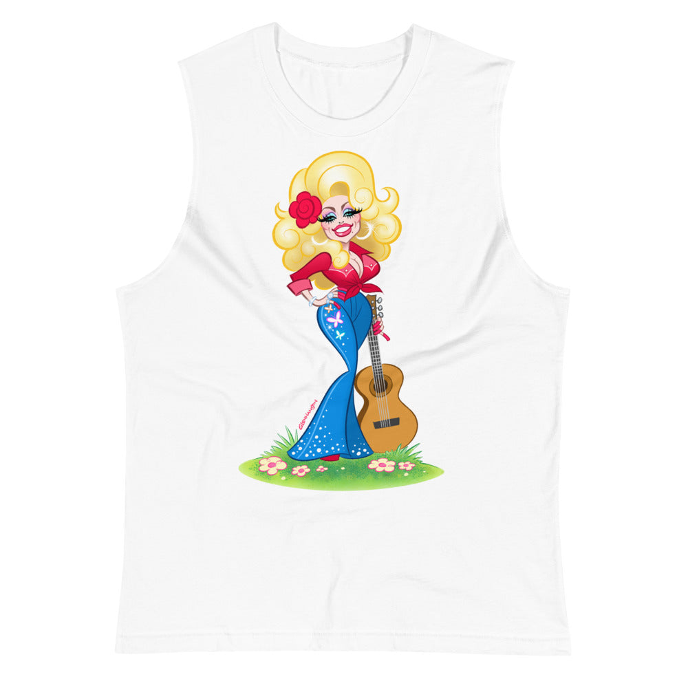 Smoky Mountain Glam (Muscle Shirt) - White