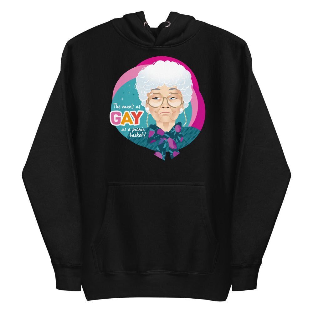 Gay as a Picnic Basket (Hoodie) - Black