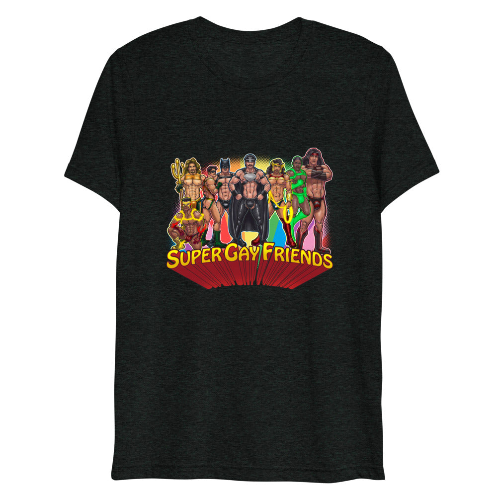Supergay Friends (Triblend) - Charcoal-Black Triblend