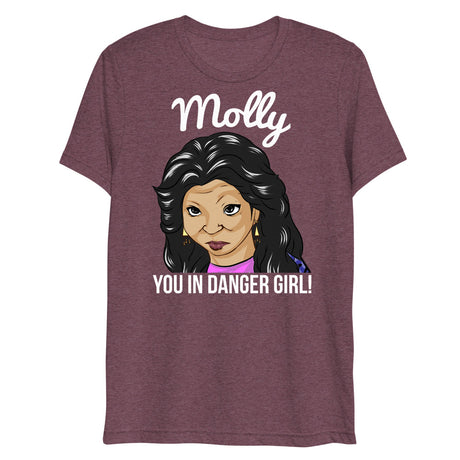 Molly You in Danger Girl (Triblend) - Maroon Triblend