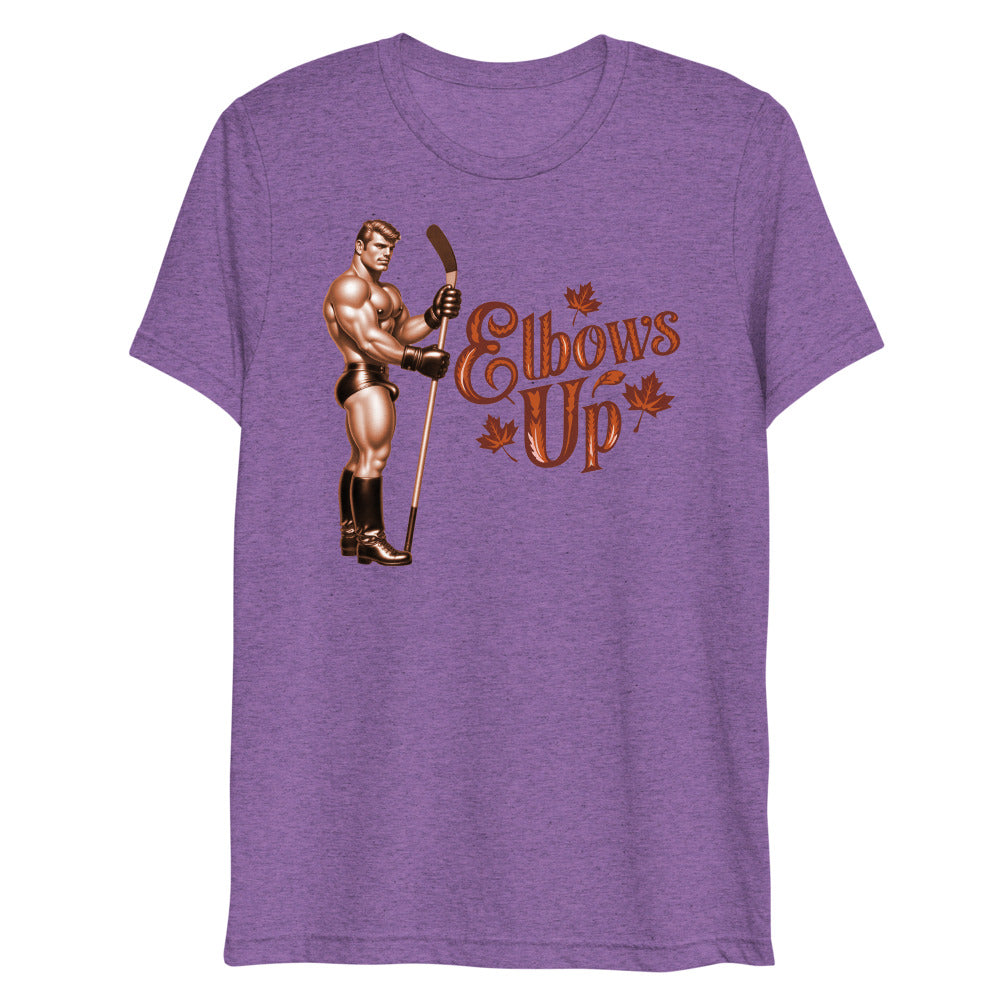 Elbows Up (Triblend) - Purple Triblend