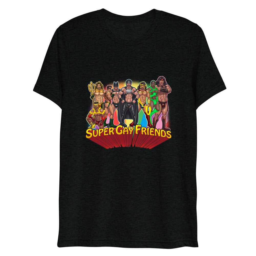 Supergay Friends (Triblend) - Solid Black Triblend