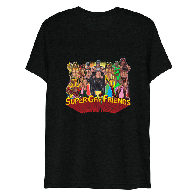 Supergay Friends (Triblend) - Solid Black Triblend