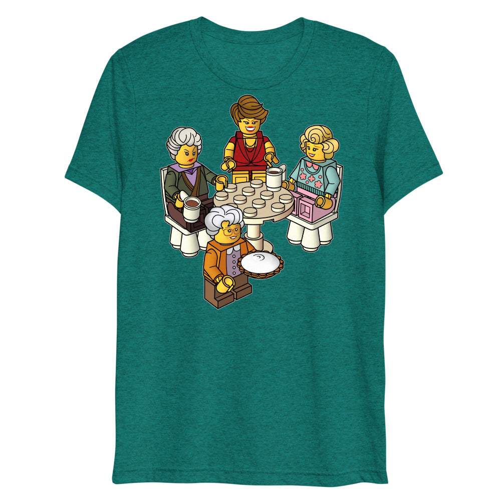 Golden Girls Blocks (Triblend) - Teal Triblend