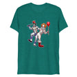 Clowns to the Left, Jokers to the Right (Triblend) - Teal Triblend