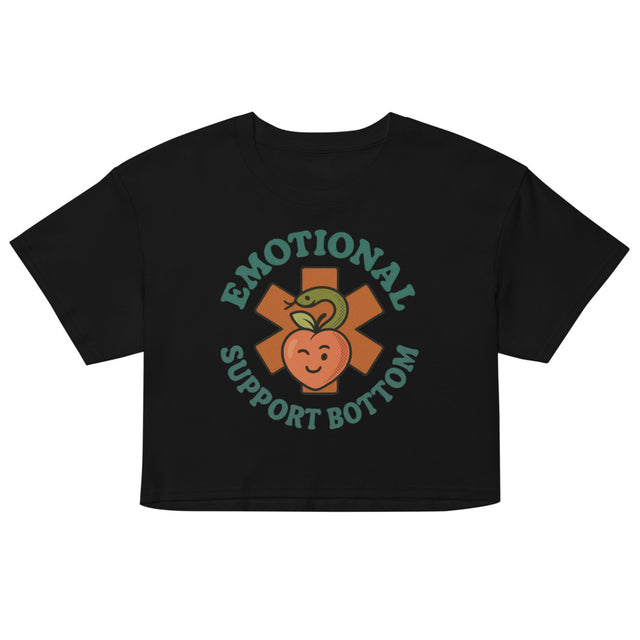 Emotional Support Bottom (Crop Top) - Black
