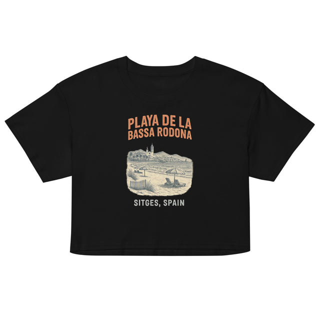 Playa de la Bassa Rodone (Crop Top) - Black