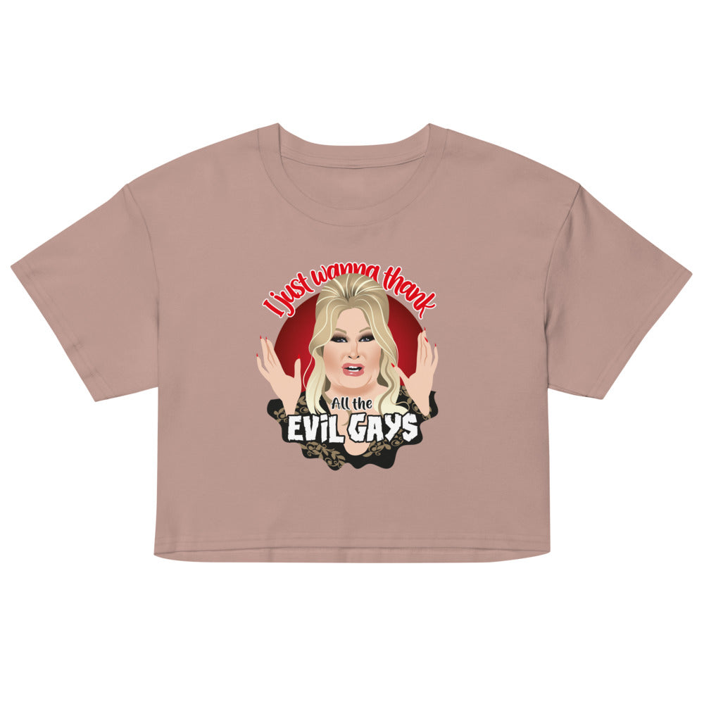 Evil Gays (Crop Top) - Hazy Pink