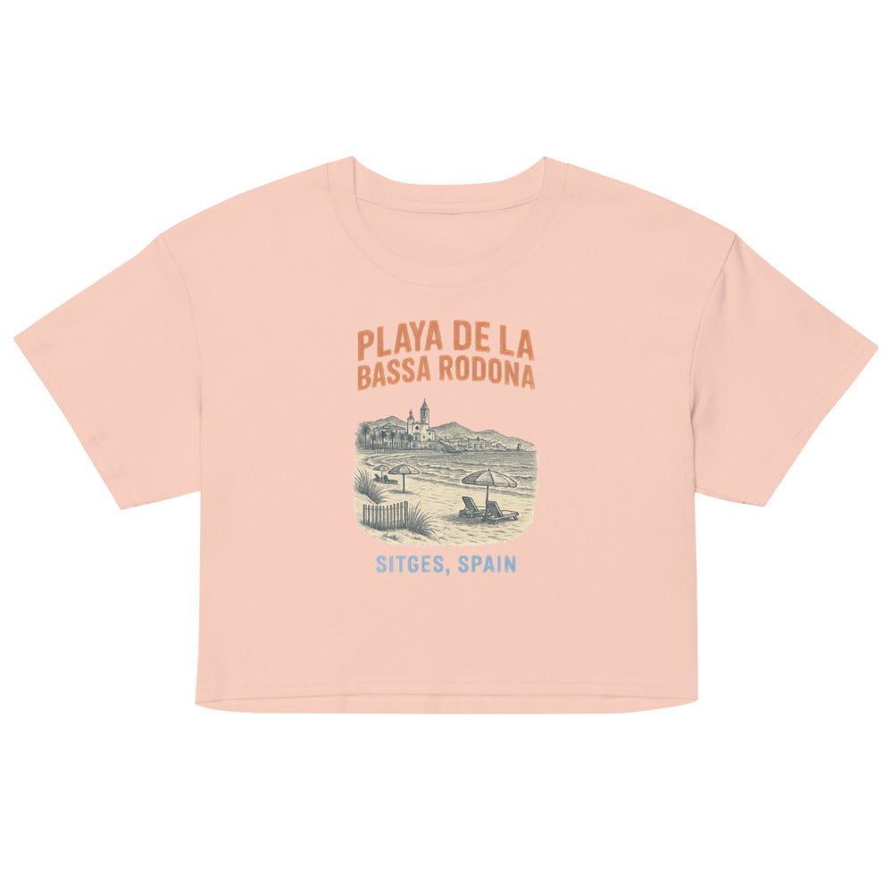 Playa de la Bassa Rodone (Crop Top) - Pale Pink